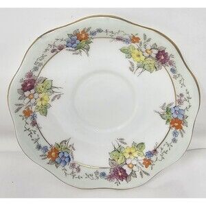 Vintage E B Foley English Bone China Saucer Replacement Plate Floral Bouquets